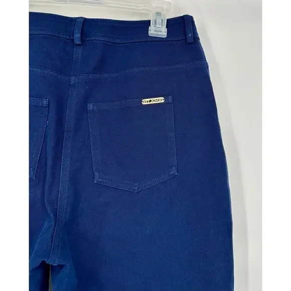 St. John Collection Twill Straight Leg Pant Size 6 Navy - Picture 8 of 10
